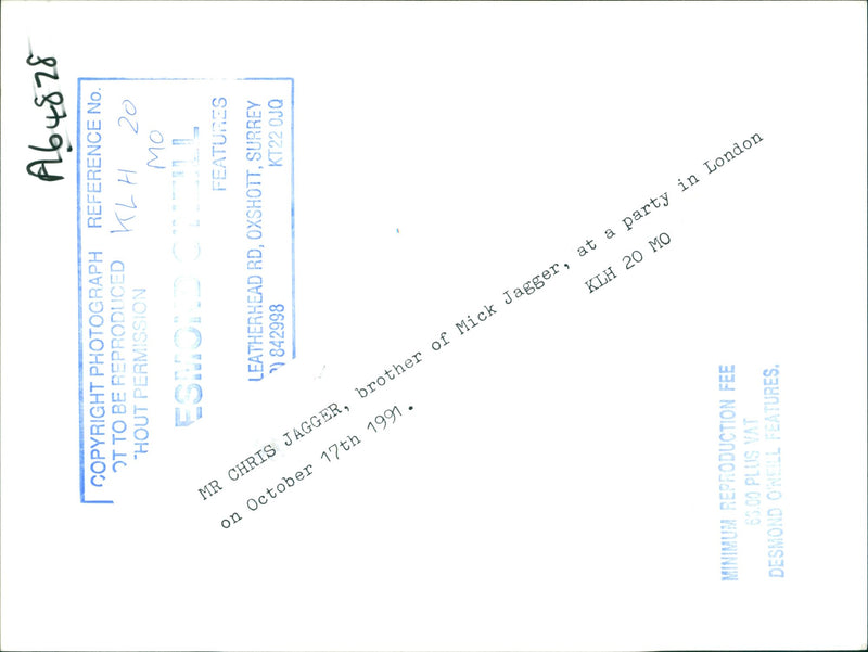 Chris Jagger, English musician - Vintage Photograph