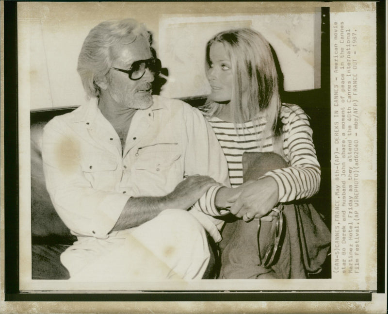 American actress Bo Derek with her ex-husband John - Vintage Photograph