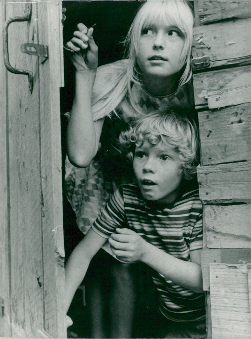 Maria Lindberg och Staffan Hallerstam i "Kullamannen" - Vintage Photograph