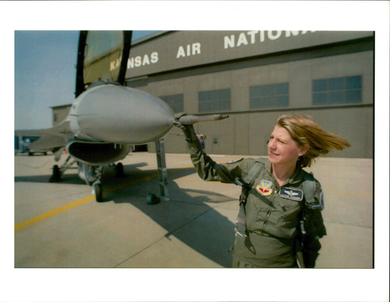 Womam fighter pilot. - Vintage Photograph