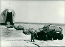 A bulgarian tank ship unloading. - Vintage Photograph