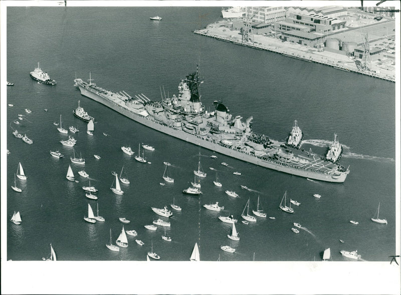 Ship Iowa - Vintage Photograph
