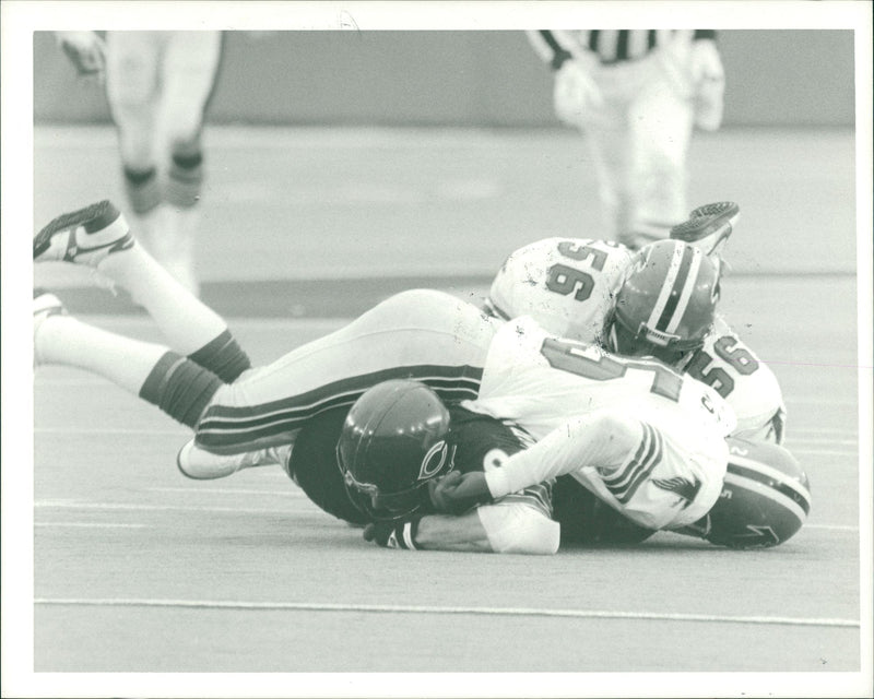 American football in the United States. - Vintage Photograph