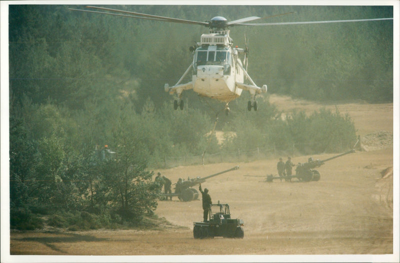 army vehicles and equipment - Vintage Photograph