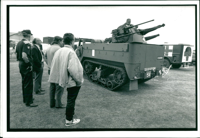 army vehicles and equipment - Vintage Photograph