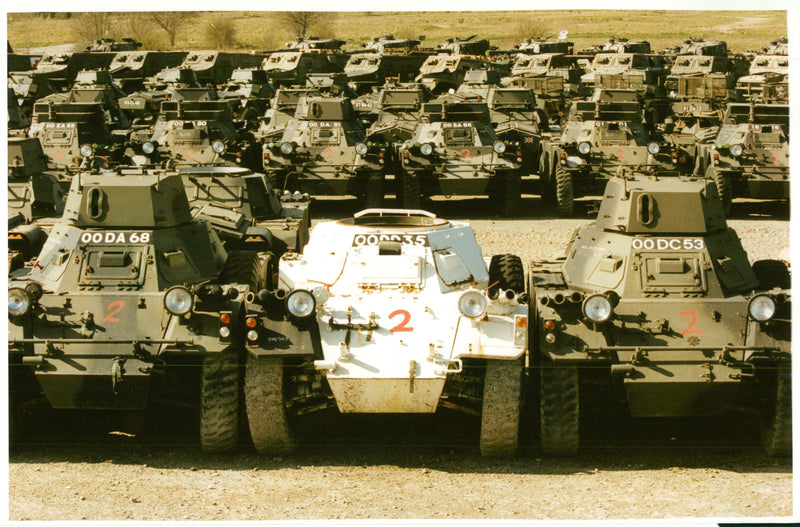 army vehicles and equipment - Vintage Photograph