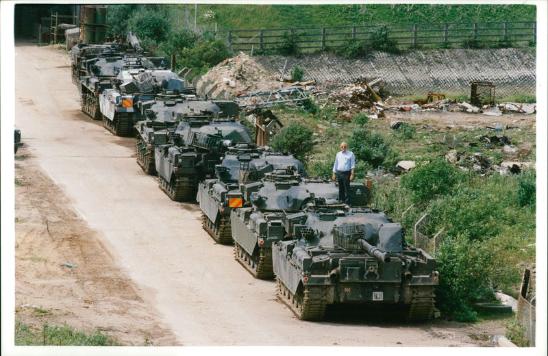 army vehicles and equipment - Vintage Photograph