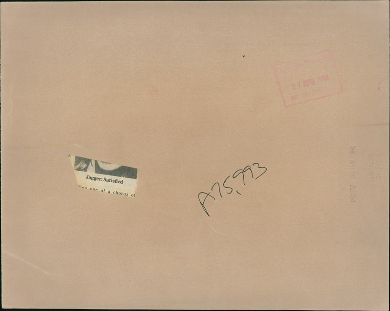 Mick Jagger. - Vintage Photograph