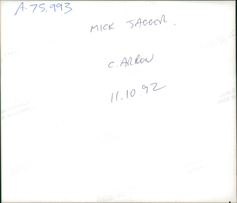 Mick Jagger. - Vintage Photograph