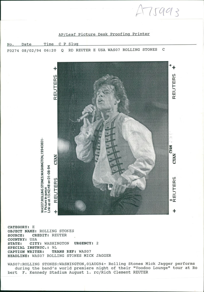 Mick Jagger. - Vintage Photograph