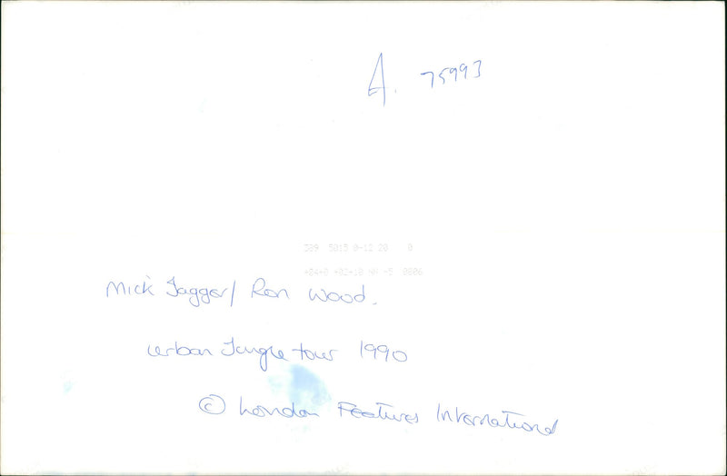 Mick Jagger with Ronnie Wood. - Vintage Photograph