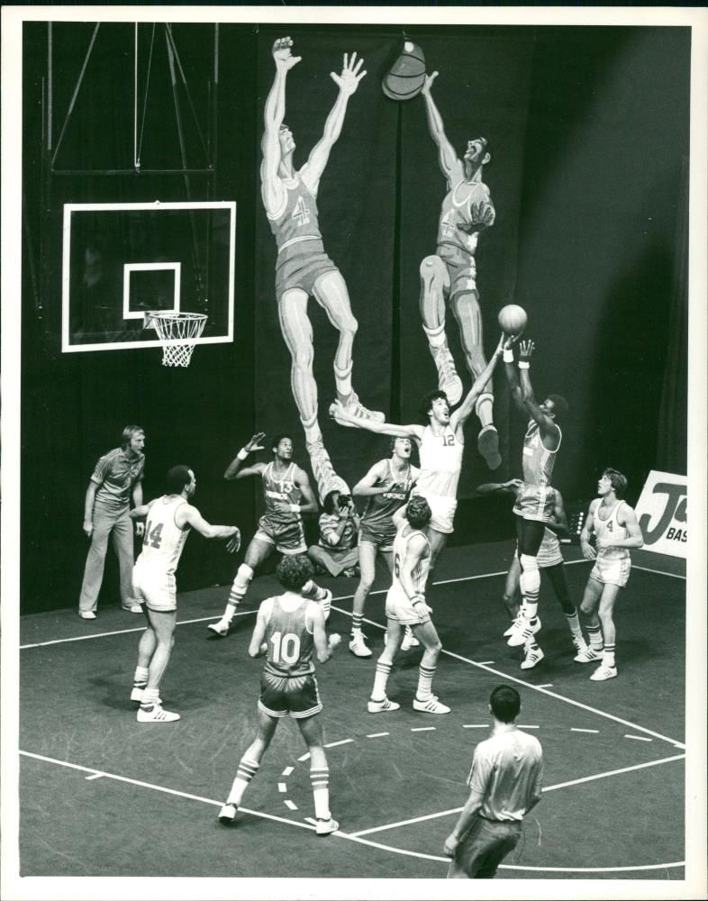 nick burns with his team mates - Vintage Photograph