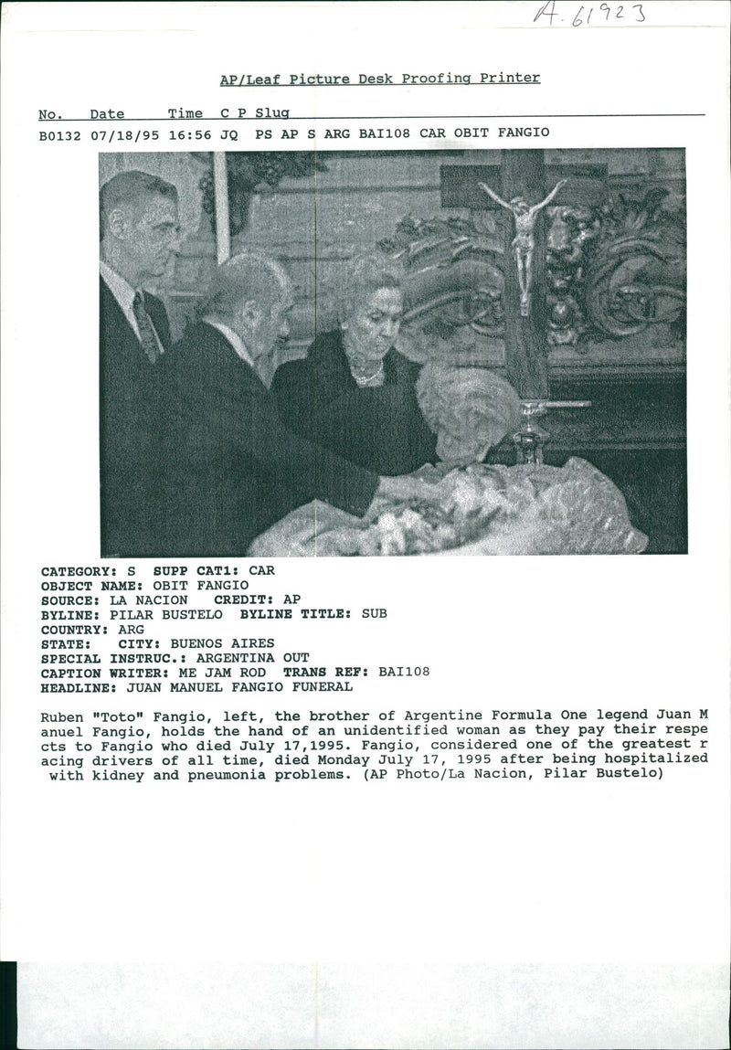 Juan Manuel Fangio - Vintage Photograph