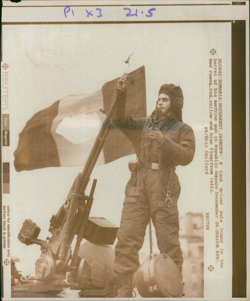 A tank driver. - Vintage Photograph