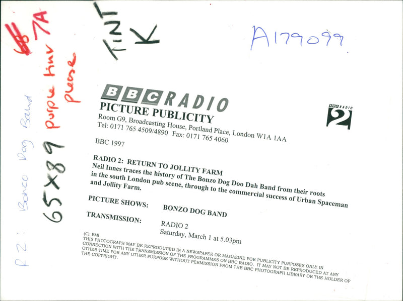 Bonzo Dog Doo-Dah Band Musical group - Vintage Photograph