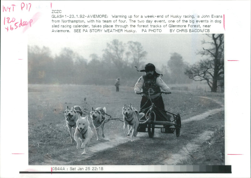 Sled dog racing: john evans - Vintage Photograph
