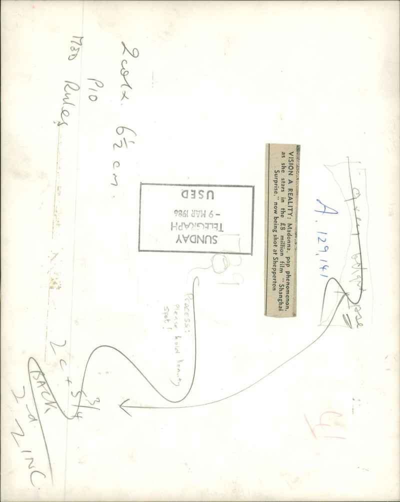 Madonna American singer-songwriter. - Vintage Photograph