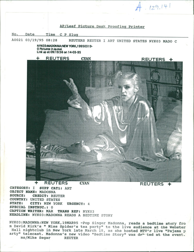 Madonna American singer-songwriter. - Vintage Photograph