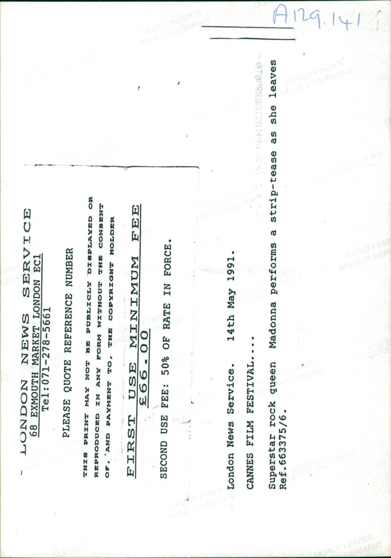 Madonna American singer-songwriter. - Vintage Photograph