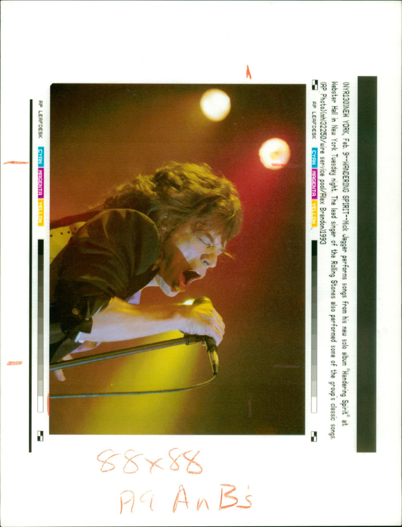 Mike Jagger. - Vintage Photograph