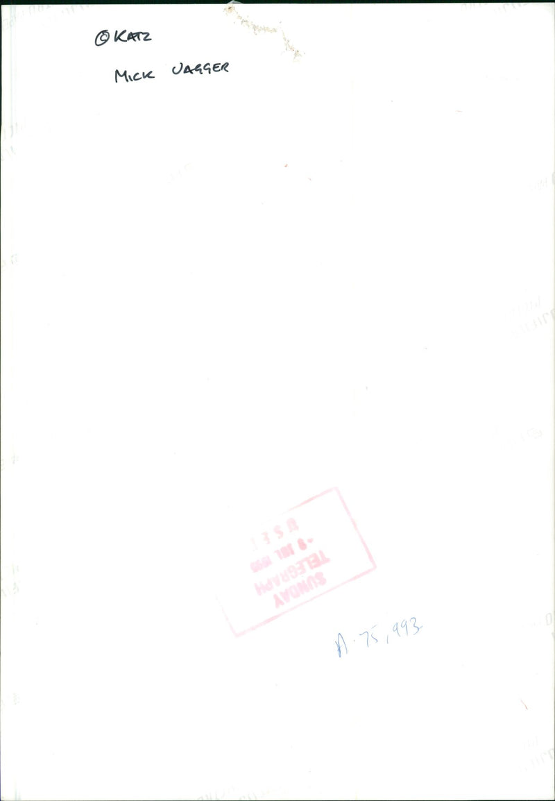 Mike Jagger. - Vintage Photograph