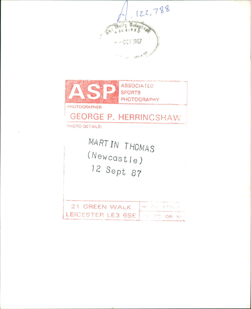 Thomas Martin (musician). - Vintage Photograph