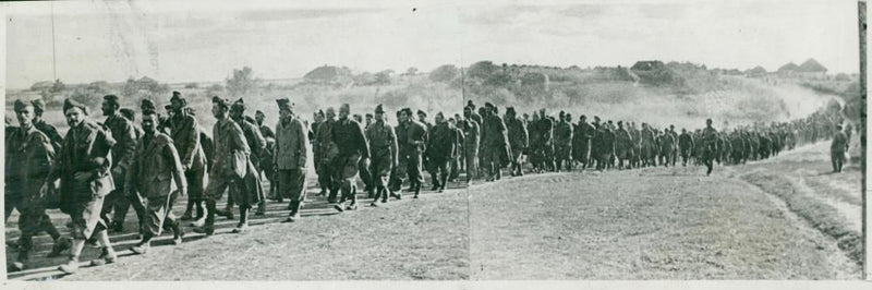 A parade of soldier. - Vintage Photograph