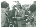 Soldiers having conversation. - Vintage Photograph