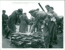 Men fixing some guns. - Vintage Photograph