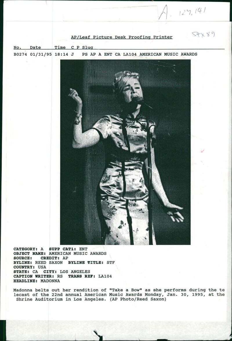 Madonna American singer-songwriter. - Vintage Photograph