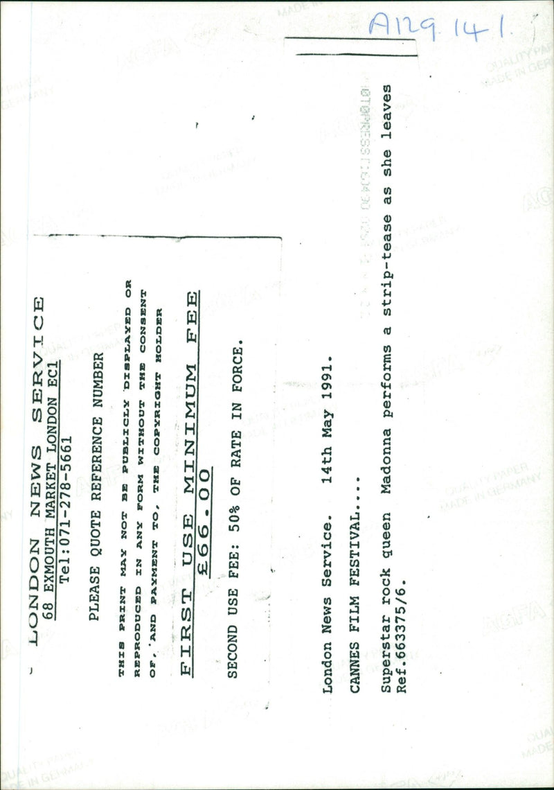 Madonna American singer-songwriter. - Vintage Photograph