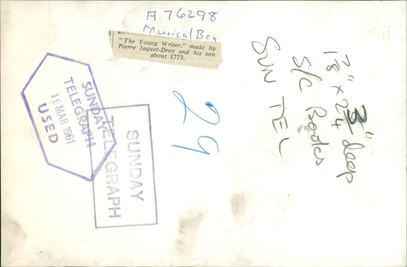 Musical box - Vintage Photograph