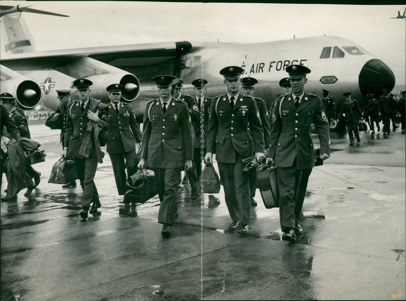 Mechanized infantry. - Vintage Photograph