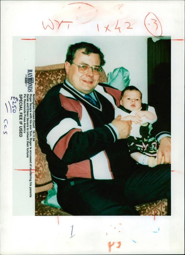 roger severs with his son - Vintage Photograph