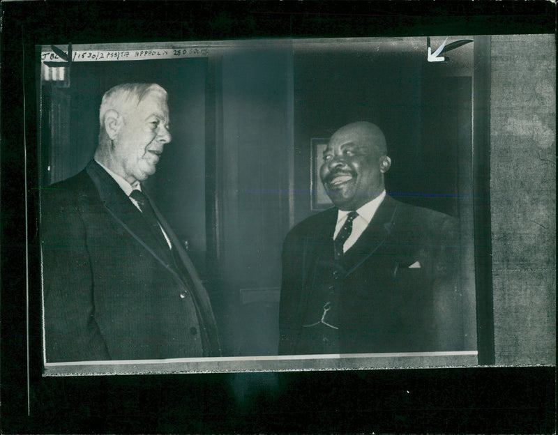 Hendrik Verwoerd and leabua jonathan. - Vintage Photograph