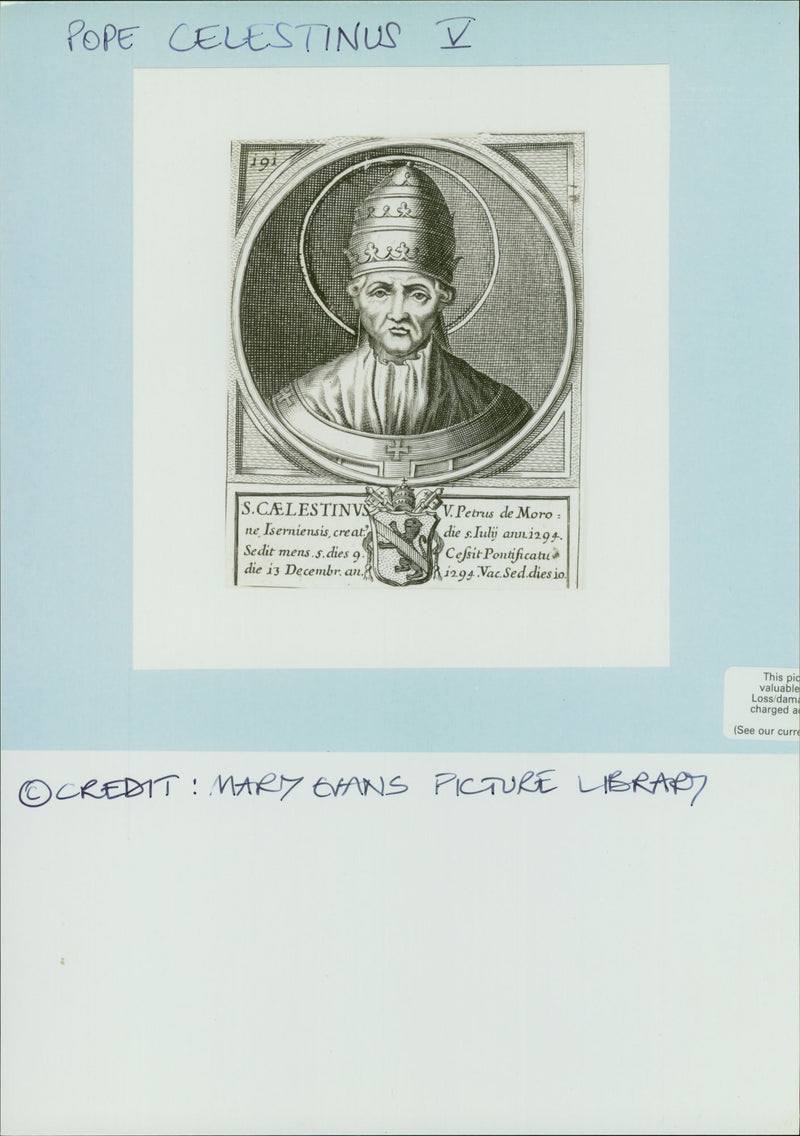 Pope Celestinus V - Vintage Photograph