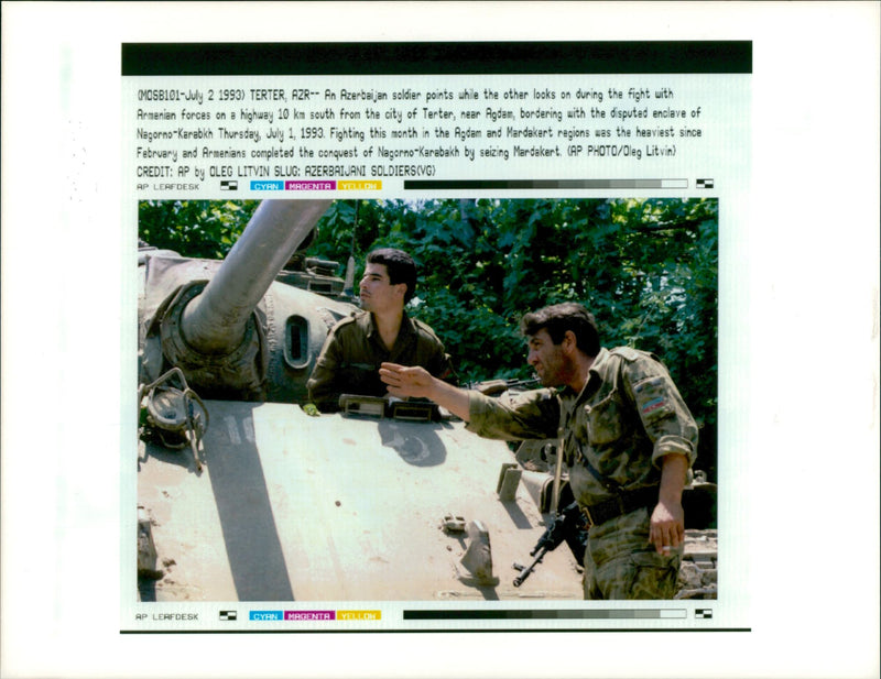 azerbaijan soldiers - Vintage Photograph
