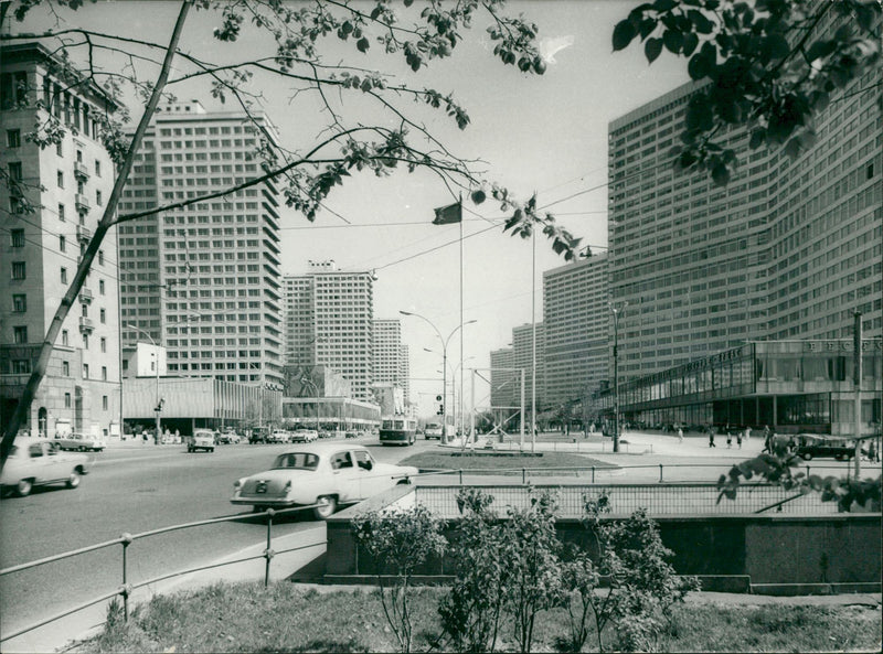 New Arbat Avenue in Moscow - Vintage Photograph