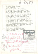 Eric Clapton - Vintage Photograph