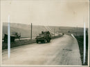 Allies move up along the autobahn highway. - Vintage Photograph