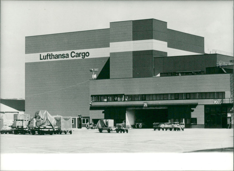 lufthansa carge center in frankfurt germany - Vintage Photograph