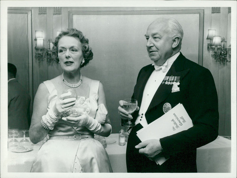 Thomas Baron with lady thomas. - Vintage Photograph