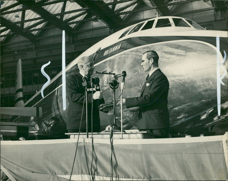 Thomas Baron with Miles Thomas. - Vintage Photograph