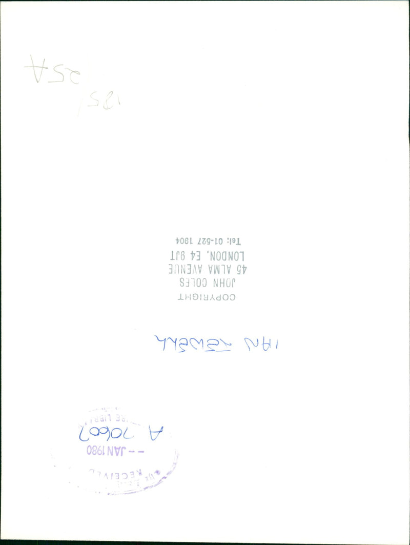 Ian Jewel Musical artist. - Vintage Photograph