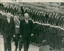 Dwight D. Eisenhower with Dr. Aldenauer. - Vintage Photograph