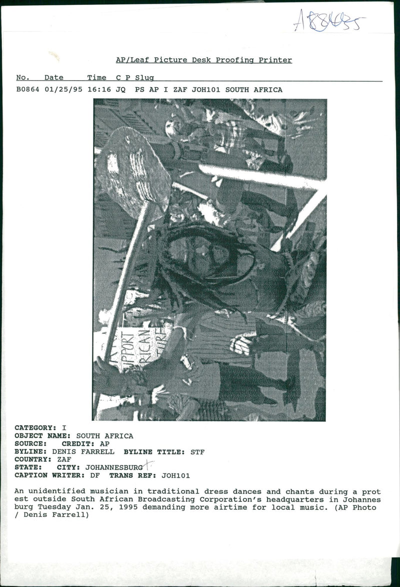 An Unidentified Musician in traditional dress dance. - Vintage Photograph