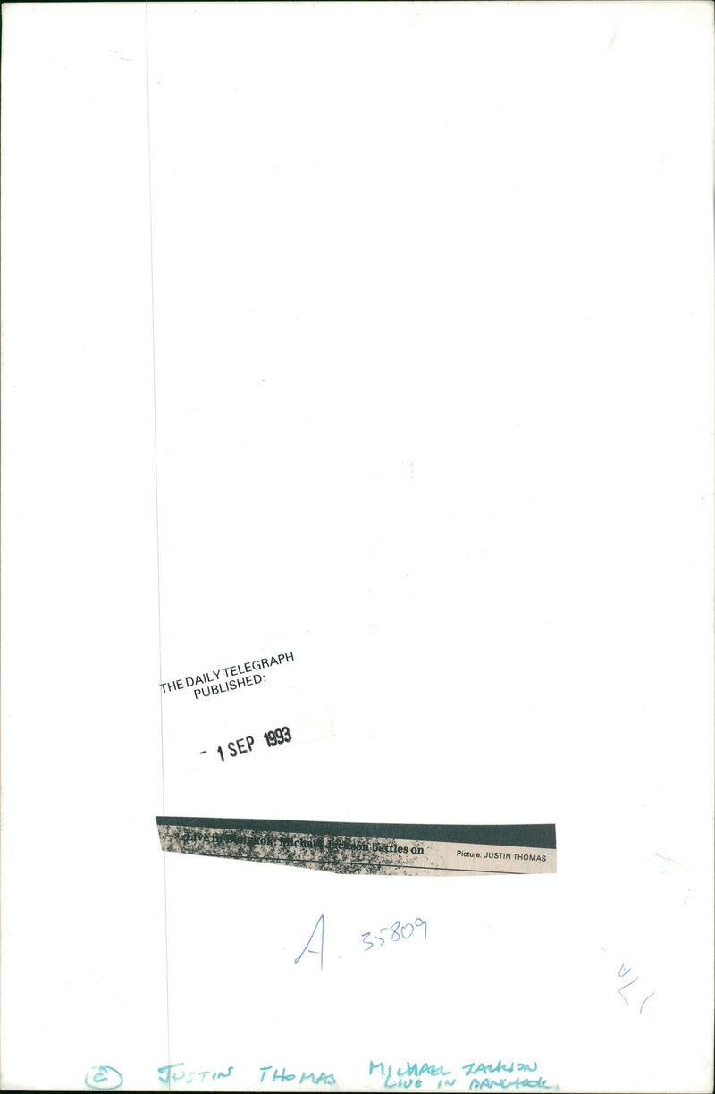 Michael Jackson American singer-songwriter. - Vintage Photograph