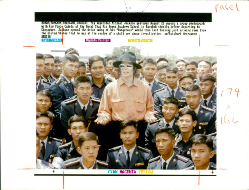 Michael Jackson American singer-songwriter. - Vintage Photograph