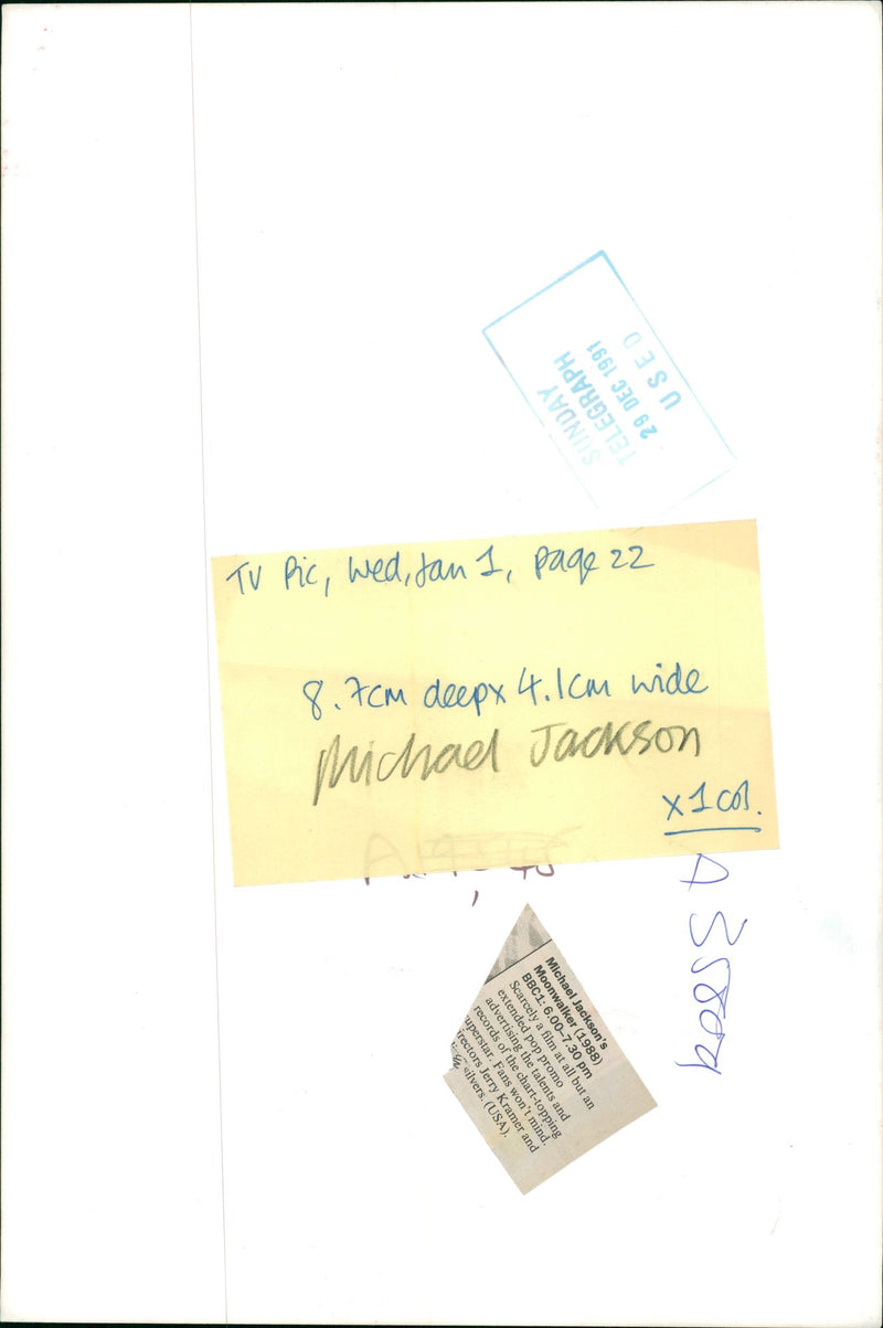 Michael Jackson American singer-songwriter. - Vintage Photograph