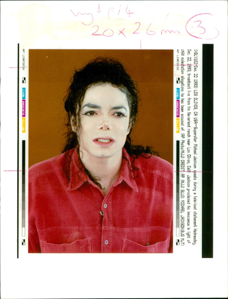 Michael Jackson American singer-songwriter. - Vintage Photograph